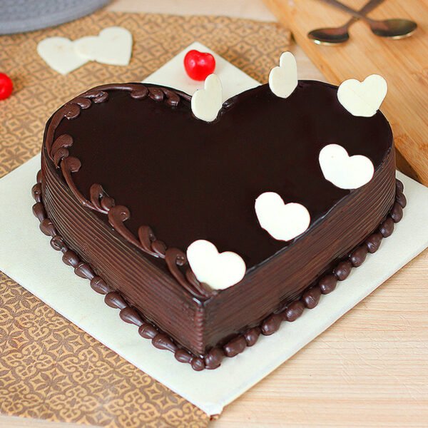 Heart Shaped Chocolate Cream Cake 5